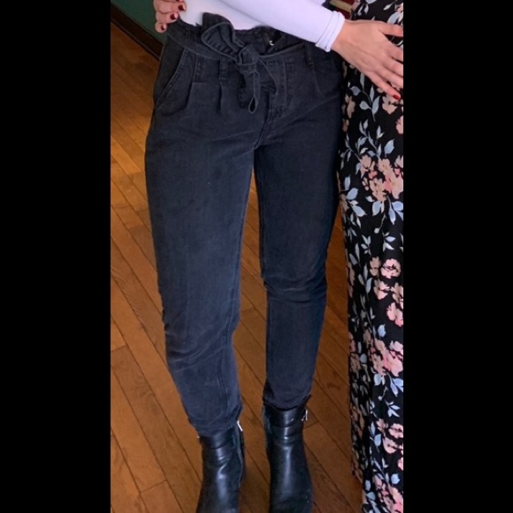 Robertson & Rodeo Black High Waisted Paperbag Pant